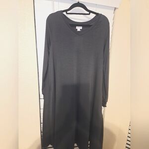 NWT Lularoe Emily long sleeve swing black dress sz S